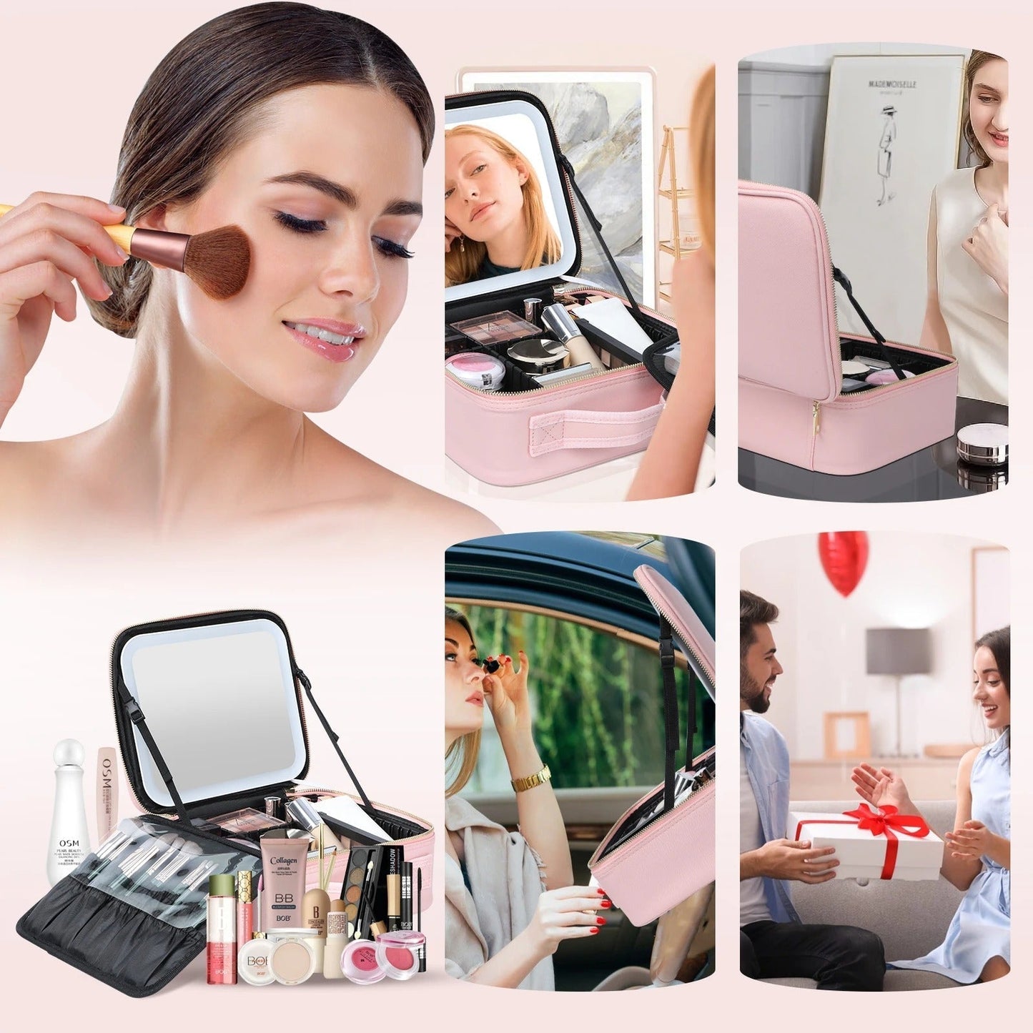 Spark Shine™ - On The Go LED Mirror Makeup Case ---