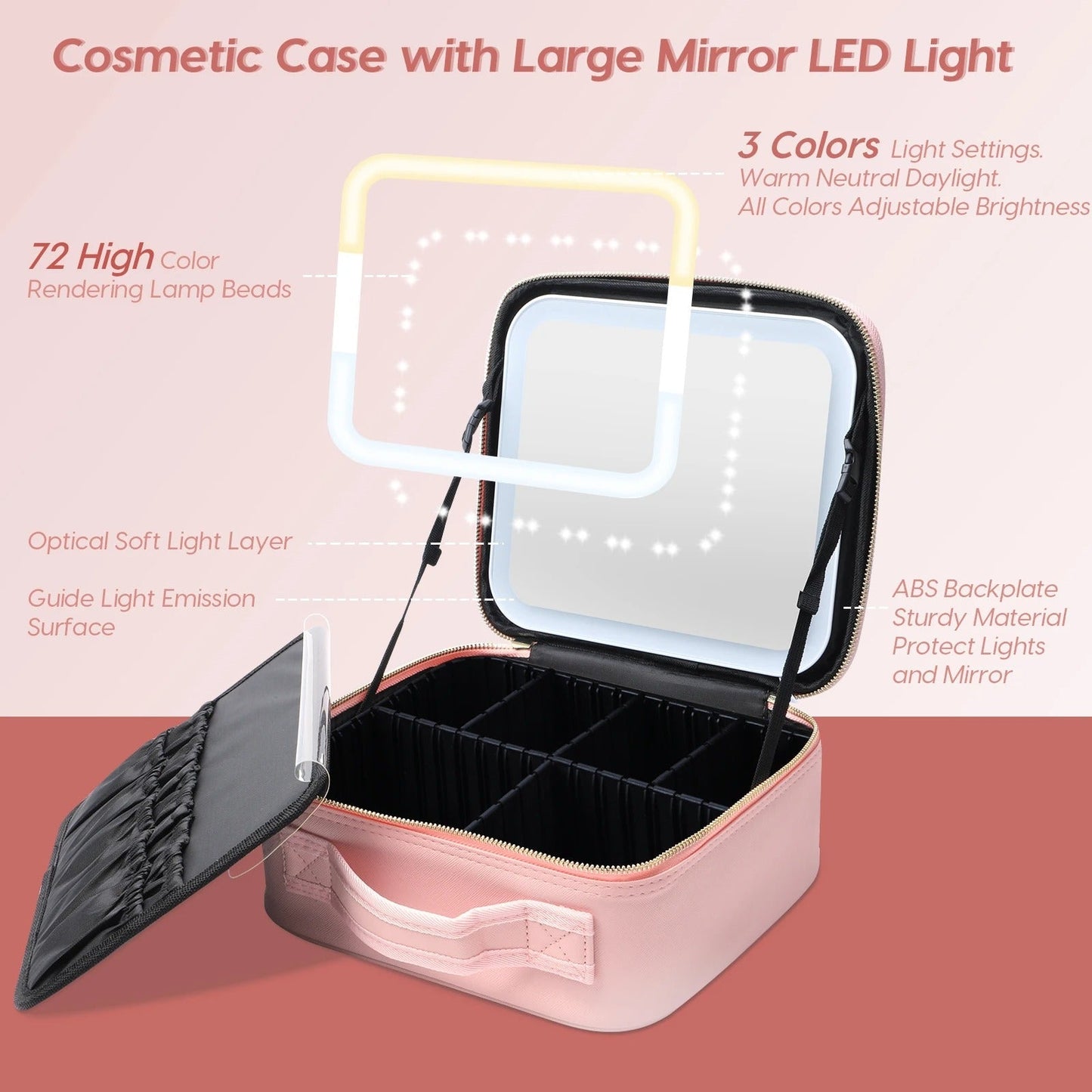 Spark Shine™ - On The Go LED Mirror Makeup Case --
